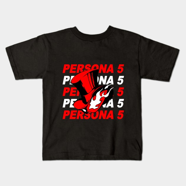 persona 5 phantom thieves Kids T-Shirt by Leonard